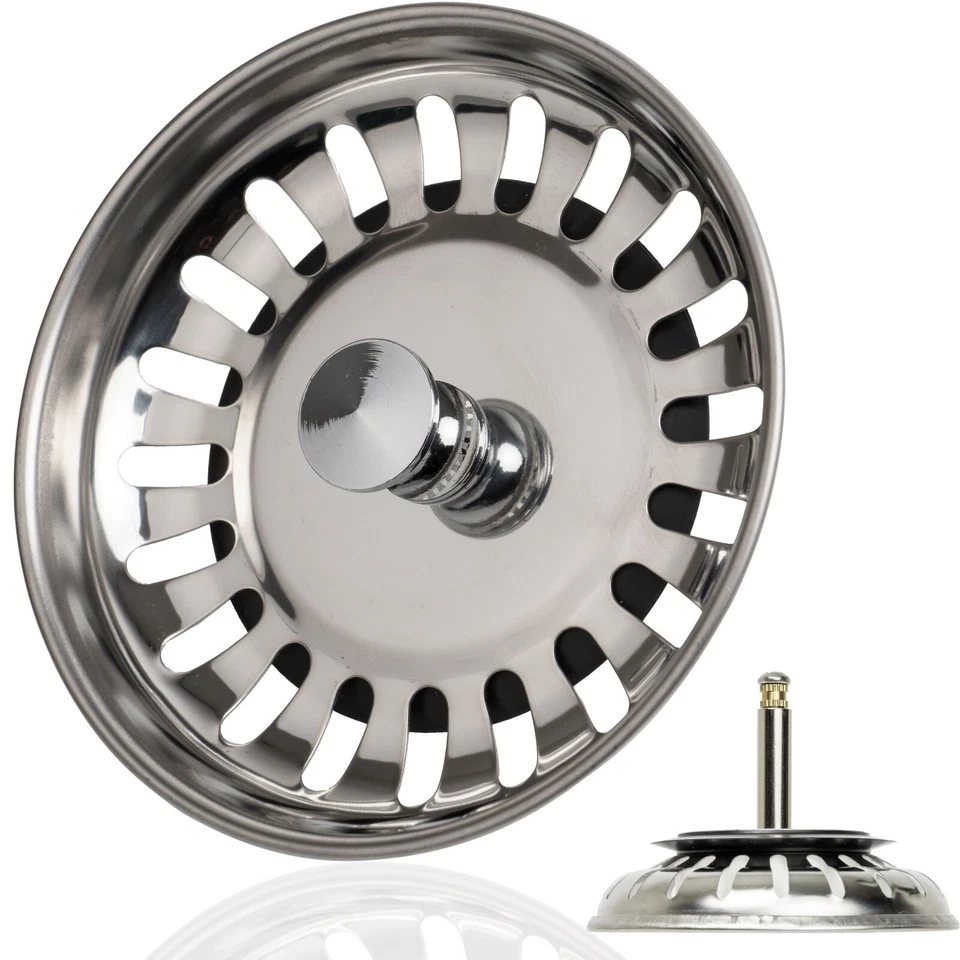 Siebkörbchen für Spüle Siebkorb Spülbecken Abflussventil Sieb Spültisch Stöpsel - Bild 1 von 4