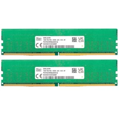 New Hynix DDR5 32GB (2X16GB) 4800MHz PC5-38400 1RX8 UDIMM Memory Ram HMCG78MEBUA - Image 1 of 4