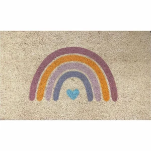 Gift Company Fußmatte Rainbow, Türmatte, Kokos, Vinylrücken, Natur, 45 x 75 cm - Bild 1 von 1