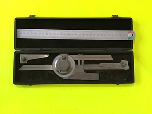 Vintage Moore & Wright Bevel Protractor No. 995. Made in England - Picture 1 of 8