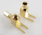4pcs Gold Plated Copper Spade Banana Fork plug Mcintosh Amp Eico tube Adapters
