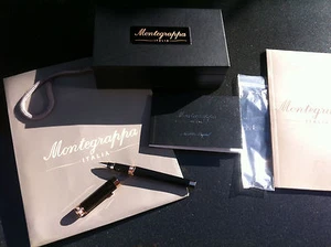 Montegrappa Roller Nero Uno Linea - Roségold - Swarovski Crystals - Bild 1 von 1