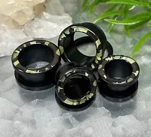 PAIR Camouflage Print Screw Fit Tunnels Plugs Gauges Earlets Camo Body Jewelry - Picture 1 of 3