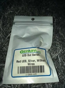 New Oznium 1-2088-685 LED Dot Switch, Red LED, Silver, Without Wires - Picture 1 of 4