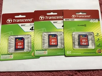 TARJETA DE MEMORIA DIGITAL SDHC SDHC Transcend de 4 GB para cámaras sdhc NIKON CANON 3 piezas Foto 1 de 3