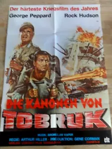 Kino Plakat* DIE KANONEN VON TOBRUK Rock Hudson George Peppard - Picture 1 of 1
