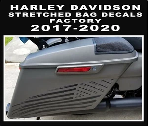 CBC Touring motorcycle Saddlebag side flag Decals for 17 - 22 Harley Davidson  - Picture 1 of 4