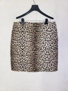 Worthington Women Skirt 16 Brown Animal Print 100% Polyester Tiered Pencil Mini - Picture 1 of 18