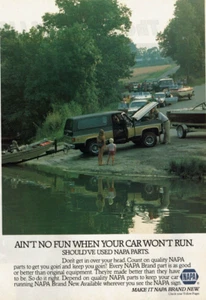 1985 Vintage Print Ad Ain't No Fun When Your Car Won't Run Should Use NAPA Parts - Picture 1 of 2