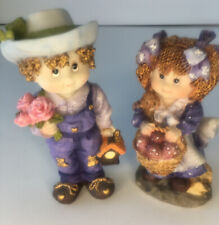 vintage boy and girl farm life figurines Gift