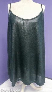Top sin mangas para damas apóstrofe verde oscuro brillante correa ajustable 20-22W - Imagen 1 de 6