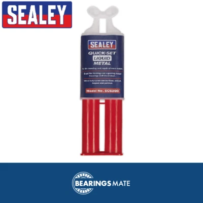 Sealey SCS380 Quick Set Liquid Metal - Chemical Epoxy Metal Repair dual Syringe - Image 1 of 4