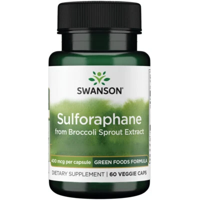 Swanson, Sulforaphane from Broccoli Sprout Extract, 400mcg, 60 Veg. Kapseln - Bild 1 von 2