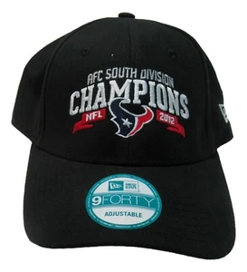 New Era Texans NFL 2012 AFC South Division Champion Black Hat Cap 9Forty Neu - Bild 1 von 5