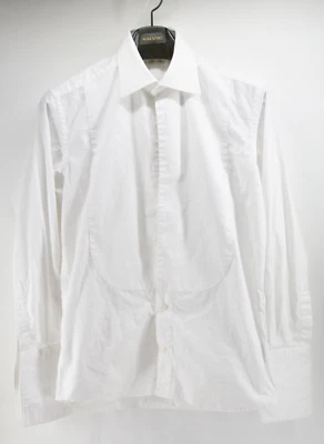 SUITSUPPLY Tuxedo Shirt Size 38-15 Slim Fit Egyptian Cotton French Cuff white - Image 1 of 4