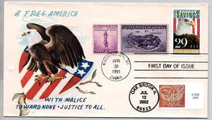 #2534 US SAVINGS BONDS #3646 COVERLET EAGLE NAKANO PERFINS WORLD WAR II CACHET - Picture 1 of 1