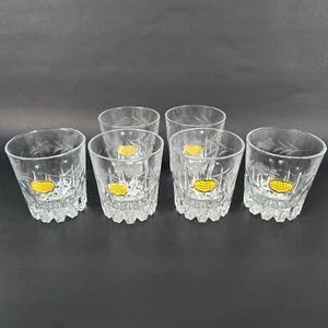 ECHT KRISTALL HANDGESCHLIFFEN ETCHED vintage crystal Whiskey Rocks Glasses Set o - Picture 1 of 8