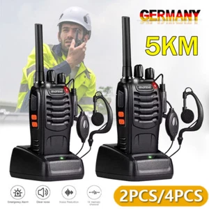 2/4X Walkie Talkie 16CH PMR Radiotelefony ręczne Radiotelefony Akumulator Zestaw - Zdjęcie 1 z 19