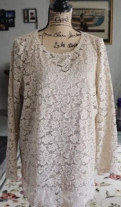 susan graver stretch lace top a285432 - Picture 1 of 2