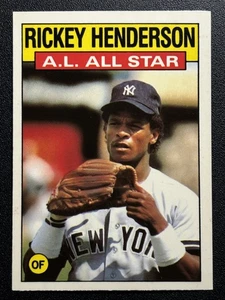 1986 Topps Tiffany #716 Rickey Henderson All-Star New York Yankees - Imagen 1 de 2