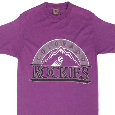 CAMISETA VINTAGE MLB COLORADO ROCKIES 1991 TALLA MEDIANA HECHA EN EE. UU. Foto 1 de 4