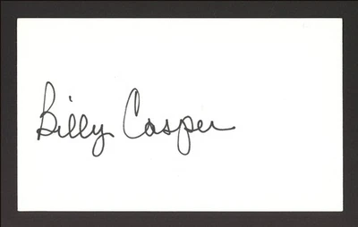 Billy Casper Autographed Signed 3x5 Index Card - Image 1 of 2