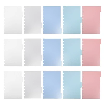  3 Sets Binder Dividers Index Dividers with Tabs Plastic Binder Index Sheets for - Image 1 of 4