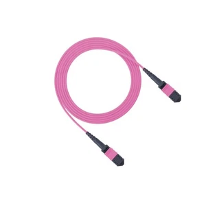 1-10M MPO to MPO OM4 Fiber Optic Patch Cord 12 Core Type B MTP/Female-Fema lot - Afbeelding 1 van 14