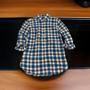 J. CREW Classic Fit Button Down Blue Plaid Casual Shirt Women's Size 14 NWT - Picture 1 of 10