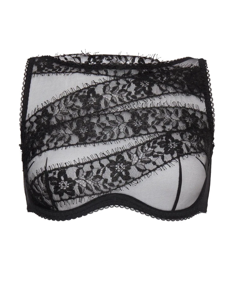 Bralette de encaje Agent Provocateur Angélica cuello alto negro talla 4 US 36D $225 Foto 1 de 4