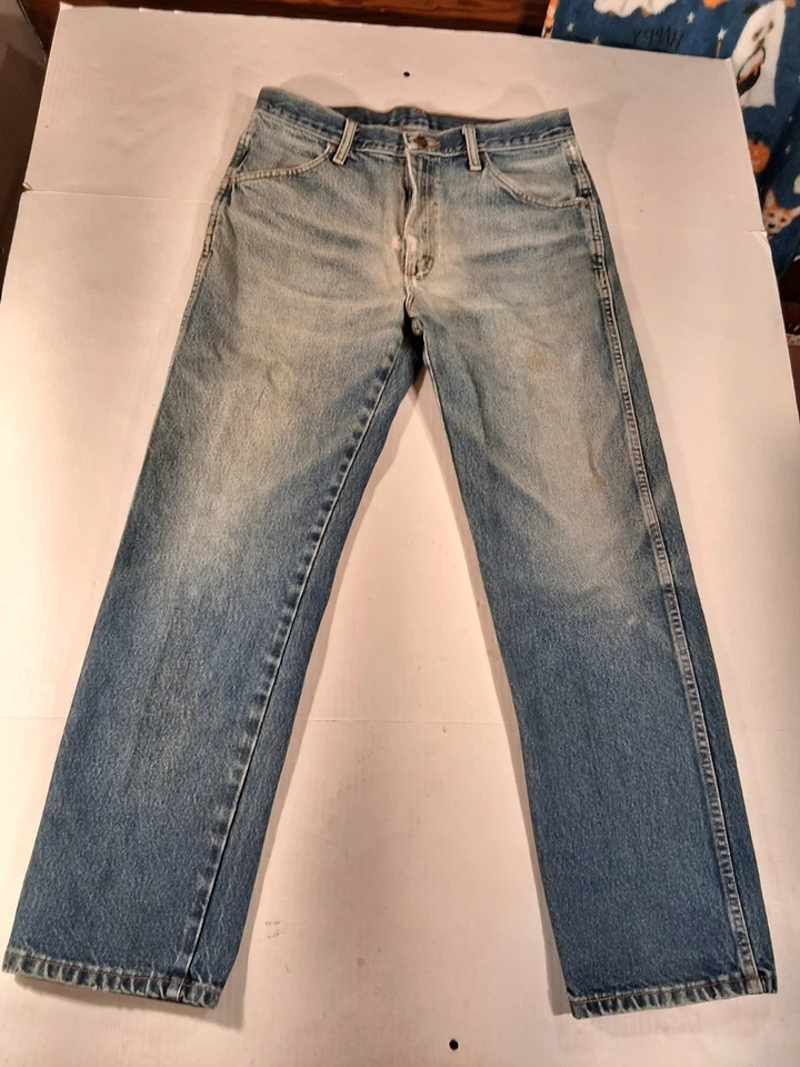 Vintage Rustler Jeans Distressed Ripped Faded Mens Denim Sz 32x30 - Image 1 of 4