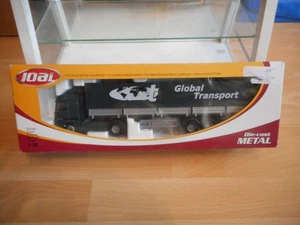 Joal Mercedes Actros 1840 + Trailer "Global Transport" in Green on 1:50 in Box - Picture 1 of 3