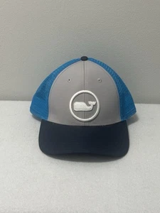 Vineyard Vines blau und grau Truckermütze mit Wal Golf Strand adrett - Bild 1 von 8