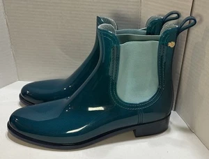 Lemon Jelly Women’s Turquoise Chelsea Ankle Rain Boots Size 41/ US 10-10.5 - Picture 1 of 7