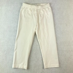 Hanna Andersson Classic White Cotton Knit Capri Leggings - 130 cm - Girls 8 - Picture 1 of 4