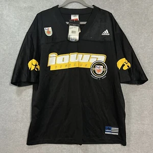 2003 Adidas Large Iowa Hawkeyes Orange Bowl FedEx Black Jersey College Football - Picture 1 of 11