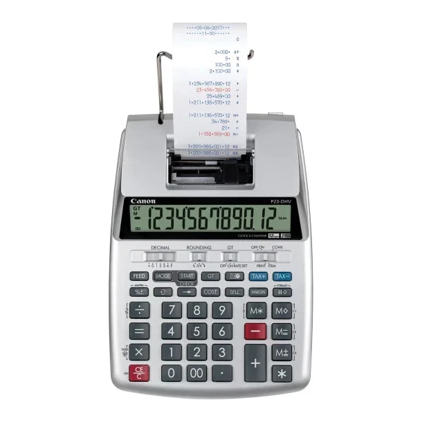 Canon Printing Calculator Tax Calculation Double Check Function P23 DHV 12 Digit - Image 1 of 1