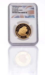 2023 100 Pound Great Britain Gold Lion & Eagle NGC PF 70 Ultra Cameo FR - Picture 1 of 7