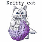 Knitty Cat Kitty Cat MACHINE EMBROIDERED Dish Tea TOWEL 