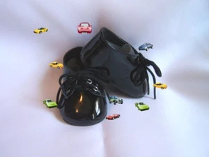 Black patent Unisex Shoes 54 mm ~ REBORN DOLL SUPPLIES AND CLOTHING - Picture 1 of 1