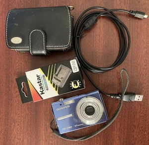 Olympus FE-280 Blue 8MP 2.5” LCD 3X Optical Zoom Compact Digital Camera & Case - Picture 1 of 1