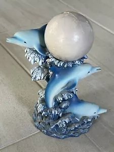 Vintage Jumping Dolphins With Waves Candle Holder - New Unopened Condition - Picture 1 of 3