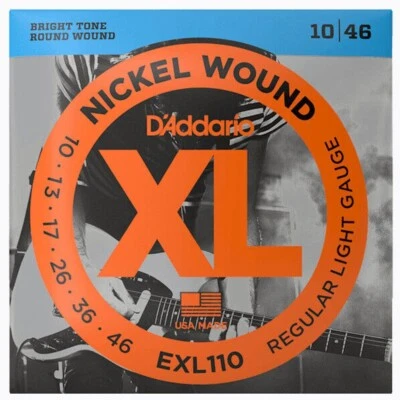 3PCS Electric Guitar Strings 10-46 (3 Set Pack) D'Addario EXL110 NN4