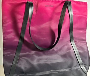 Calvin Klein Tasche Hot Pink Fuchsia bis Schwarz Ombre Tote Purse Gym Beach Shopping - Bild 1 von 12