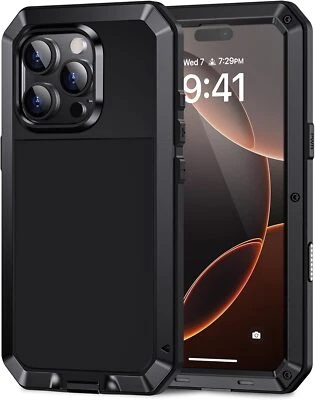 Сверхпрочный алюминиевый металлический чехол для iPhone 17 16 15 14 13 12 11 Pro Max X - Изображение 1 из 4