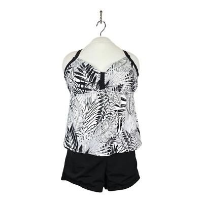 South Point Tankini with Boy Shorts Plus Size 20W High Neck Modest, Soft Bra $99 - Image 1 of 4