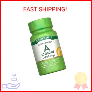 Nature's Truth Vitamin A 10000 IU Softgels | 100 Count | Non-GMO & Gluten Free S - Picture 1 of 2