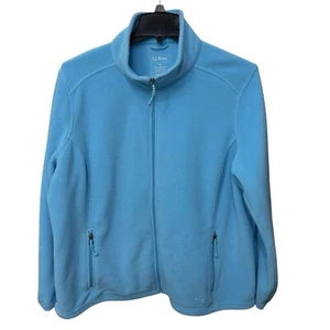 LL Bean Women’s Fleece Jacket 3XL Sky Blue Polartec Cozy Warm Campcore Hiking - Picture 1 of 10