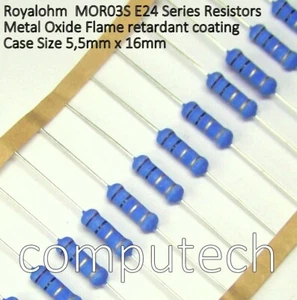 2 pezzi 1 Ohm 3W 5% Resistenze a Ossido di metallo Royal Ohm MOR3S 1Ohm 3W - Imagen 1 de 2