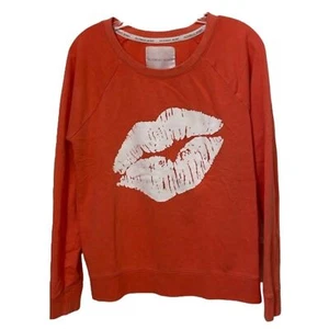 Victoria's Secret Damen-Sweatshirt orangefarben lippenküsst Grafik Größe Medium - Bild 1 von 11
